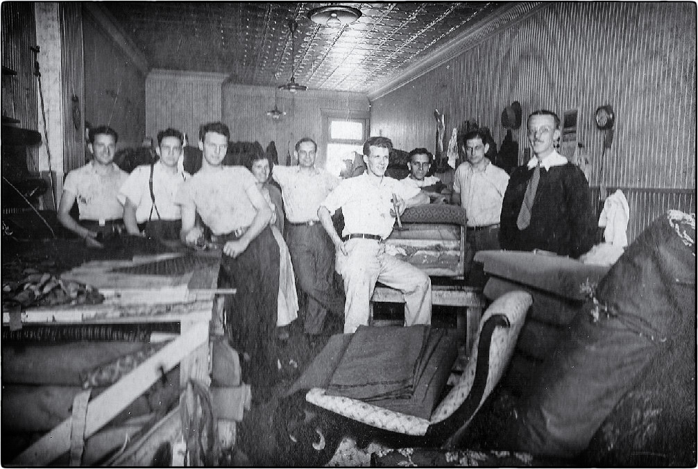 Shop and employees in 1946